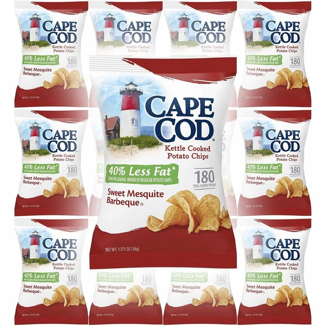Cape COD Potato Chips, Sucré Mesquite Barbecue Bouilloire Cuit , 40.7ml (1