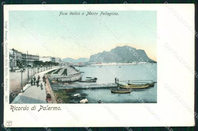 Palermo Città Ricordo di Foro Italico Monte Pellegrino cartolina RT2886