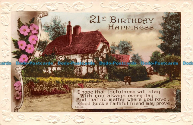 R138528 21st Birthday Happiness. I hope that joyfulness will stay. Rotary Photo
