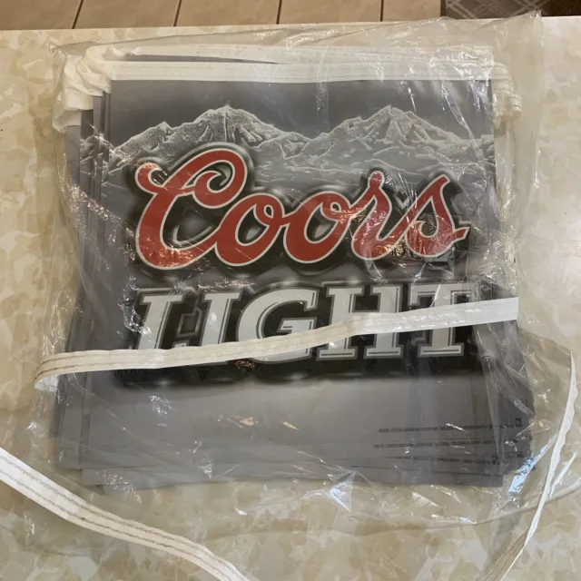 vintage 2001 Coors Light Beer garage decoration string pennant flags