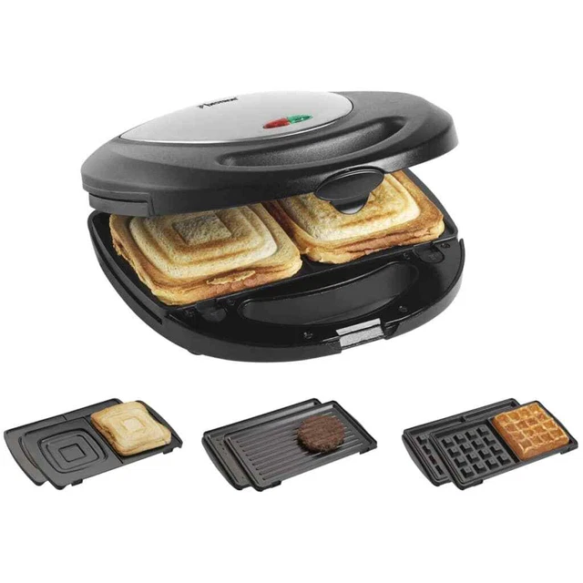 Bestron ASM8010 760W Kontaktgrill 3in1 Tischgrill Sandwichmaker Toaster Grill Be