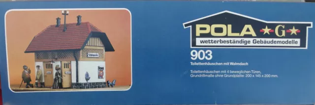 Pola   903   (Spur G )  Toilettenhäuschen mit Walmdach  (Bausatz) + OVP 2