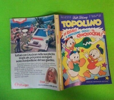 T1 COMICS Fumetto TOPOLINO N.1224 13 MAGGIO 1979 PAOLO ROSSI BONTEMPI BBURAGO 