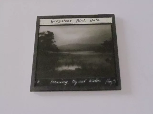 Glass Magic Lantern Slide EVENING RYDAL WATER C1890 PHOTO ENGLAND 2