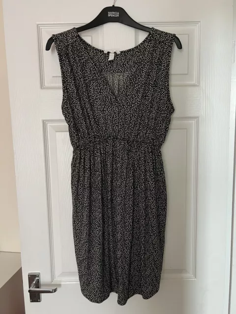 H&M Mama Maternity Dress - Black Floral - Size L