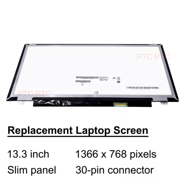 13.3" 1366x768 30Pin Slim LED Screen Panel HB133WX1-402 Top & Bottom Bracket