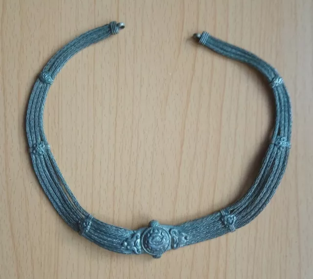 Bijou Ancien Parure Coiffe Tête Ethnique Afrique Asie Populaire