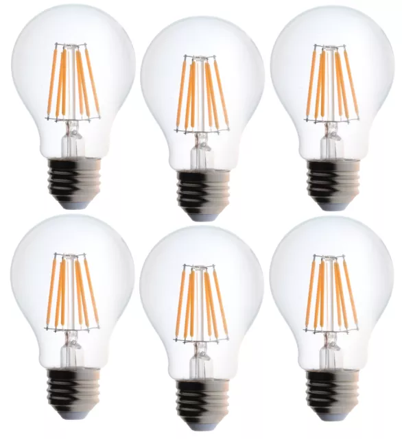 6 Pack 40 Watt Light Bulbs Dimmable Vintage Edison Style