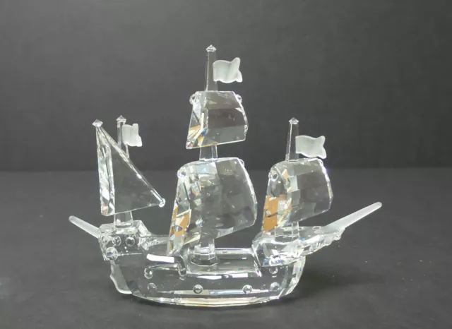 Swarovski Crystal 1991 Scs Members Only "Santa Maria" Ship Figurine, Mint