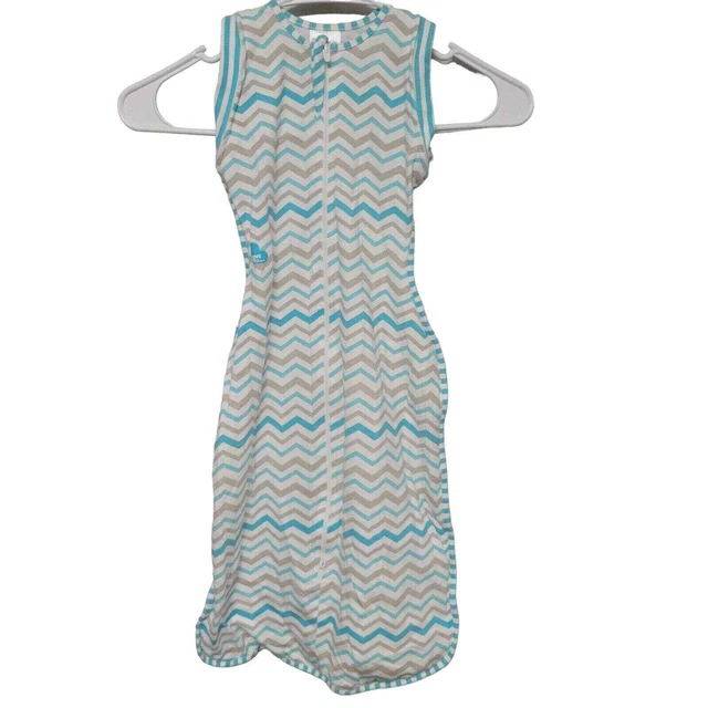 Love to Dream Swaddle UP 50/50 Talla GRANDE 18,5-24 LBS Aqua Tan Chevron