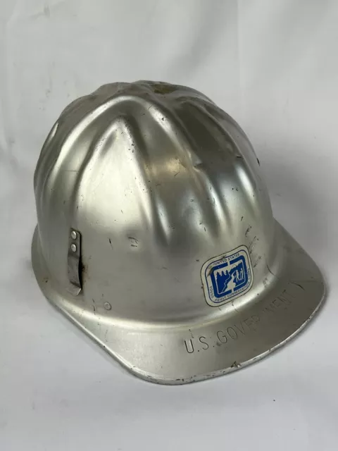 Vintage McDonald T MSA Aluminum Hard Hat Helmet Mine Oil Drilling Riggers Safety
