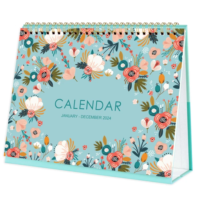 2024 DESK CALENDAR 2024 Standing Flip Desktop Calendar from January