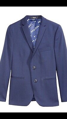 DKNY big Boys Mini Check Print Blazer Suit Jacket 14  Wedding Smart 10,11,12,13