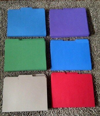 (200) Smead/Universal One/Staples File Folder, 1/3-Cut- Tab,Assorted Colors NEW!