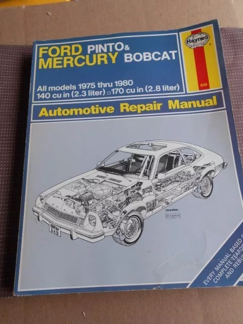 Ford Pinto  Mercury Bobcat Haynes Repair Manual 1975-1980 360 Pages 140/170Cid