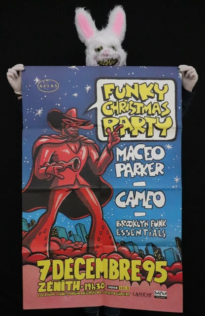 MACEO PARKER / CAMEO - FUNKY CHRISTMAS PARTY - Affiche concert Zénith Paris 1995