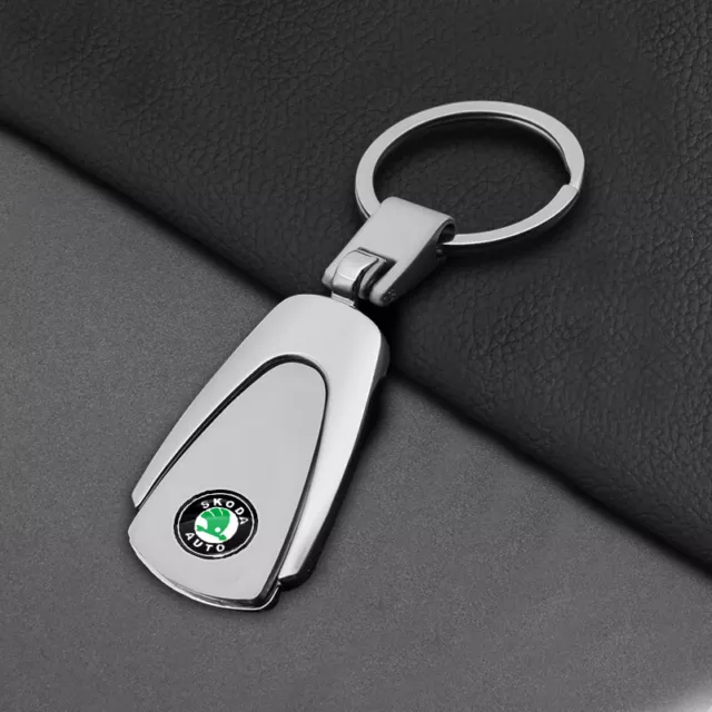 Key ring for Skoda Car Logo Titanium Styling Key Ring Chain Emblem Keychain Car