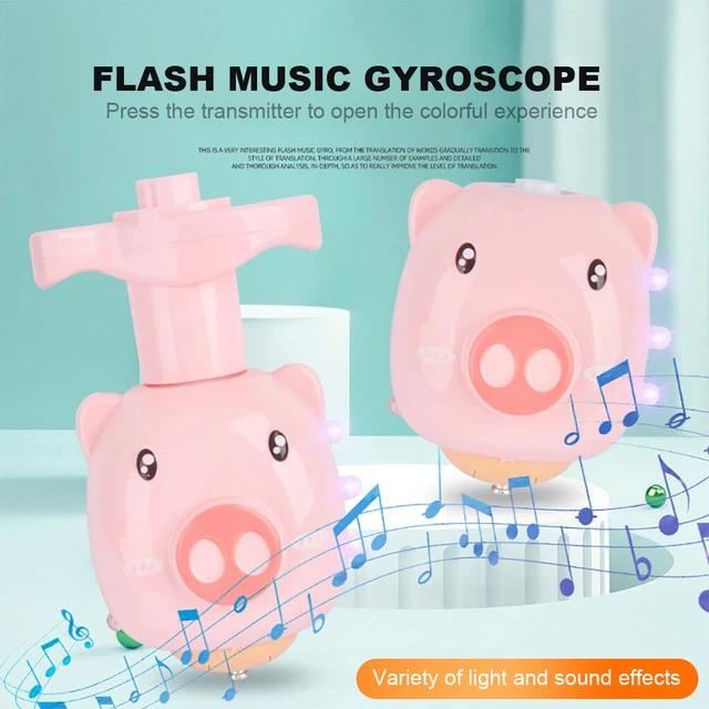 Colorful Flashing Rotating Toy Smooth Music Spinning Top Toys for Children Gifts