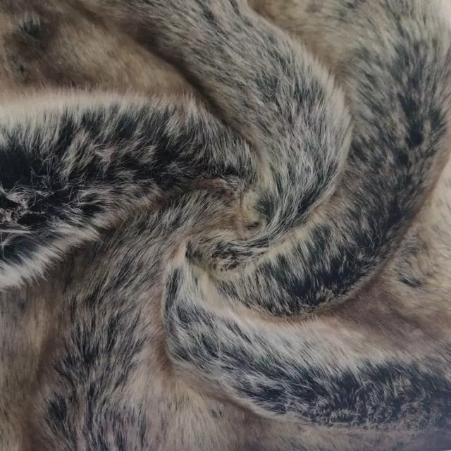 Super Luxury Faux Fur Fabric Material DIRE WOLF