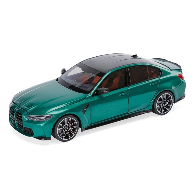 Miniature BMW M3 CS (G80) échelle 1:18 - Couleur Vert Signal, Modèle Minichamps, Neuve En Boîte