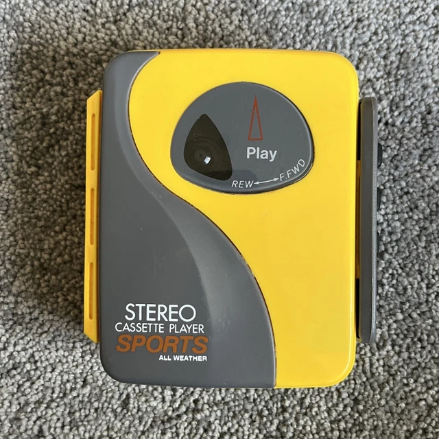 COBY CX-34 ALL Weather Sports Cassette Player Yellow New