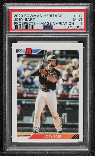 2020 Bowman Heritage Prospects Image Variation Joey Bart #BHP-112.2 PSA 9 MINT
