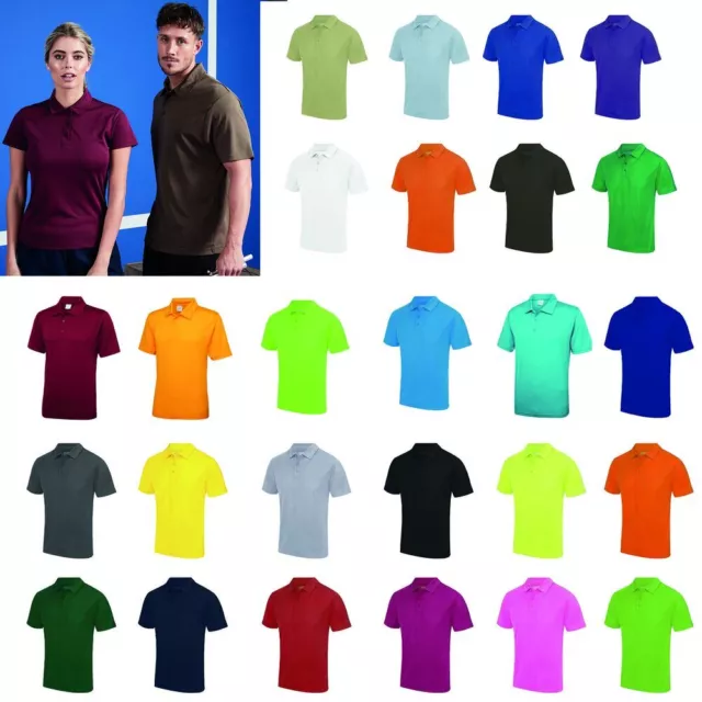 AWDis Just Cool Polo - Top uomo poliestere prestazioni/allenamento/sport |S-5XL