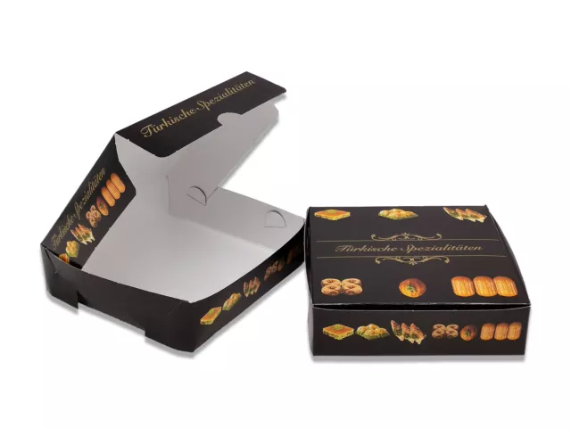 Baklava Box - 250g 500g 1kg - Faltschachteln für Baklava Gebäck - 0,5-1kg Karton