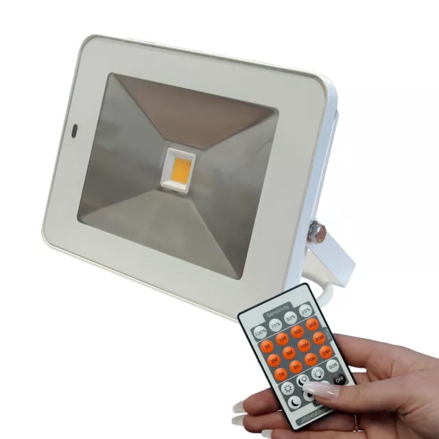 Design LED Fluter 50W warmweiß HF Sensor Bewegungsmelder Fernbedienung > UVP 99€