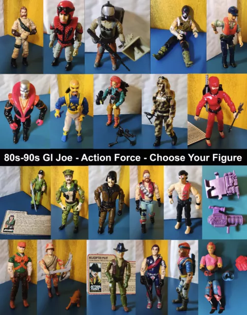 Vintage G.I. Joe Action Force Figures Accessories ~ SELECT ~ 1980s 1990s Hasbro