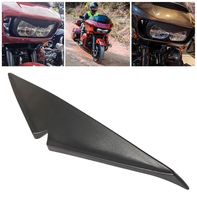 MOTORCYCLE HEADLAMP EYEBROW Eyelid Sticker Matte Black Motorcycle