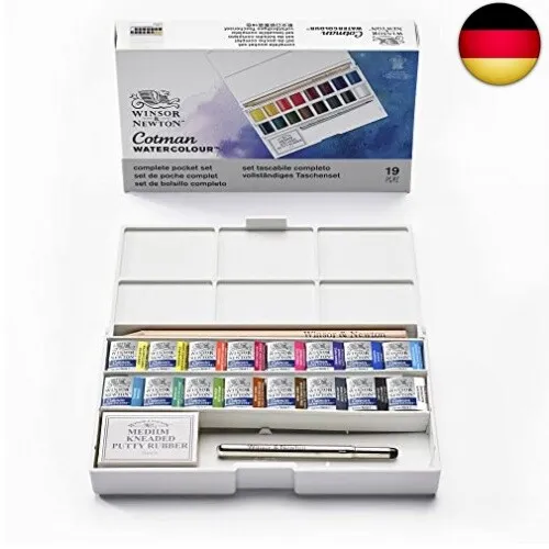 Winsor & Newton 0390060 Cotman Aquarellfarben De Luxe Sketchers Pocket Box, 16