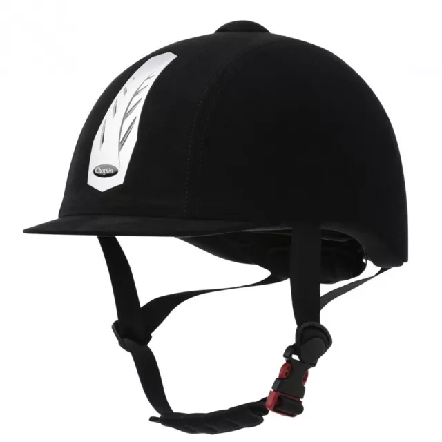 Reithelm Reitkappe Reiterhelm AERO Choplin schwarz/matt/silberfarbig