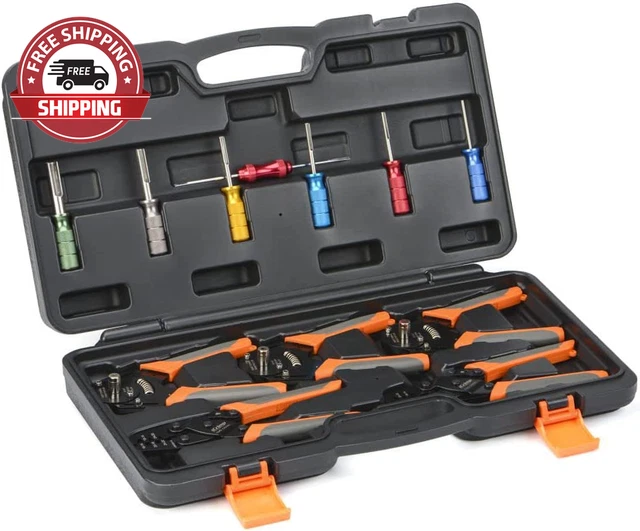 Icrimp Deutsch Terminal Crimp Tool Kit, Closed Barrel and Open Barrel Crimper, D