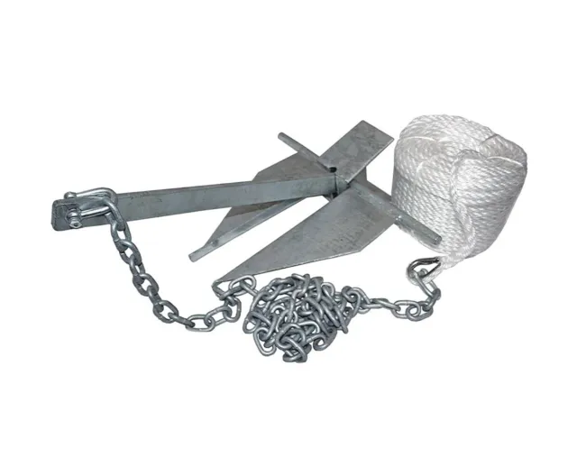 Sand Anchor Kit Multiple Size Options with 3m Chain & 50m Rope 5.9KG (13lb)