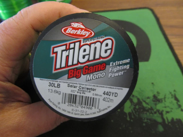 Berkley Trilene Big Game Mono Line Solar Bright Green 30LB 440 Yards NEW (C)