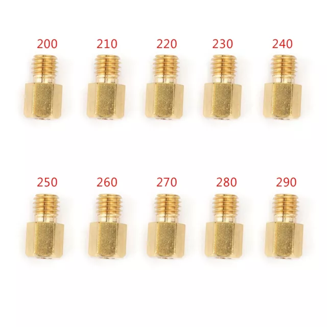 10x hex type principaux jets Pour mikuni VM/TM/TMX Carburetor 200-290 230 4 A