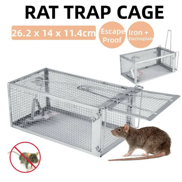 Rat Mouse Trap Catcher Humane Live Animal Pest Rodent Mice Vermin Bait-Cage New 2