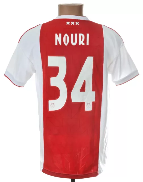 Camiseta De Fútbol Americano En Casa Ajax Amsterdam 2018/2019 Adidas Talla M #34 Nouri