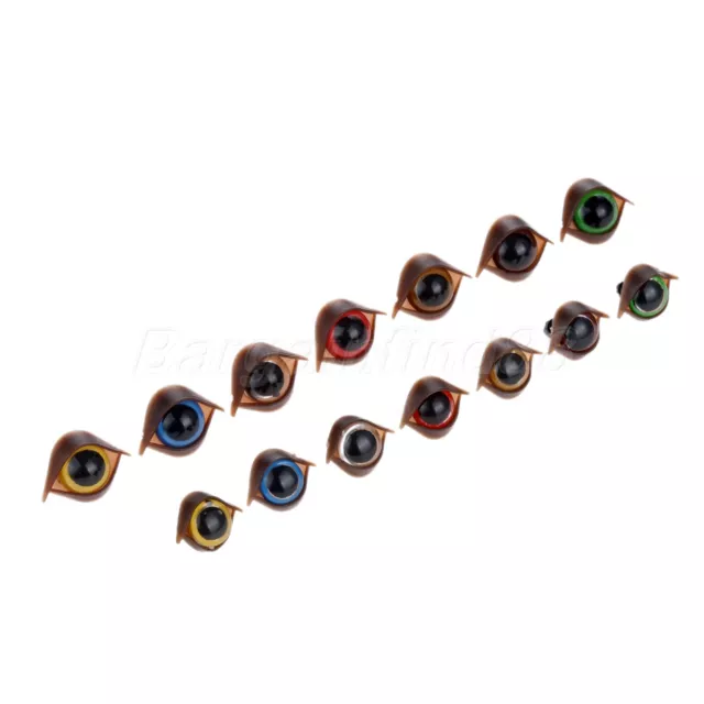 100pcs/lot 5-20mm Brown Plastic Safety Eyes Craft Eyes Without