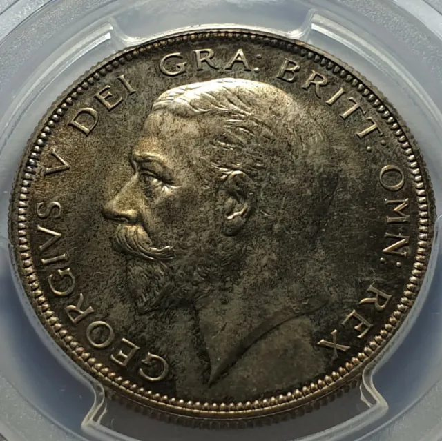 1927 King George V Proof Half Crown Coin. Certified by PCGS to PR 65