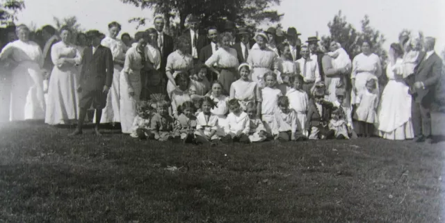 Glass Plate Negative Minnesota 1880s Farm Family group 4x5 5x4 4 x 5 Antique