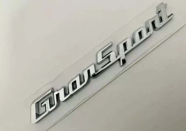 Chrome Gransport Nameplate fit Maserati Rear Trunk Emblems Badge Decals Letters