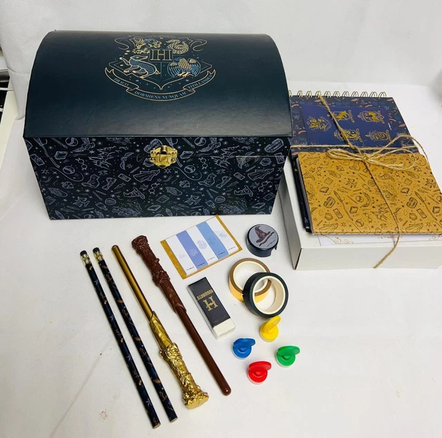 HARRY POTTER STATIONERY Set Trunk Box Hogwarts Crest School Kids Craft