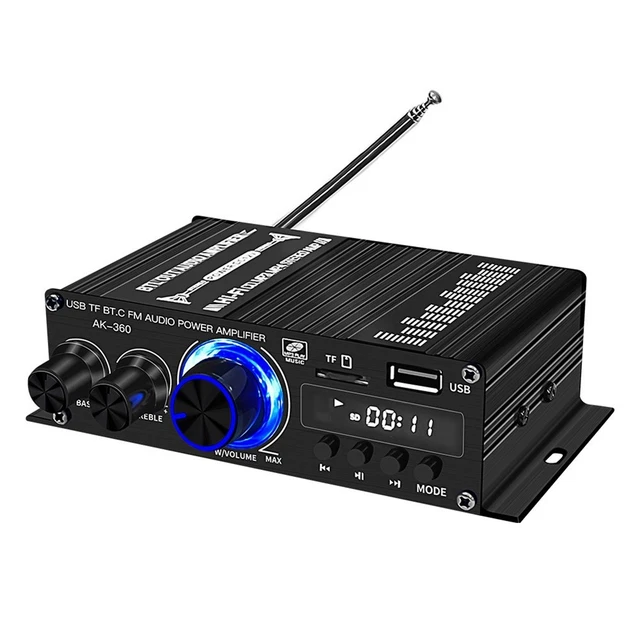 Mini Amplificateur Stéréo 1000 W Bluetooth 5.0 Home Audio Amplificateur De Puissance, Double Canal Sans Fil, Système De Récepteur Audio Stéréo Avec USB, SD, AUX