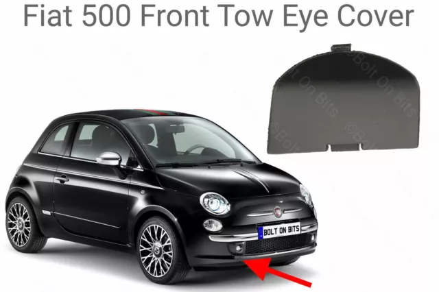 Car Rear Bumper Tow Eye Cap Towing Cover Chrome for Fiat 500 2007