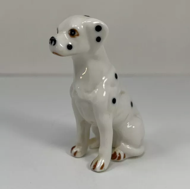 Vintage Bone China Dalmatian Dog Figurine 3 “ Tall Made In Taiwan