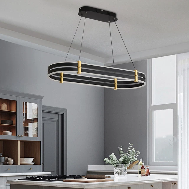 Modern LED Dimmable Pendant Light Fixture Chandelier Hanging Lamp Adjustable