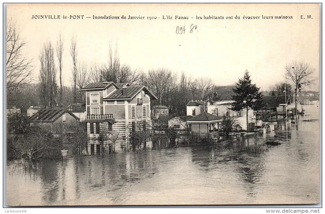 94 JOINVILLE LE PONT - crue de 1910 - ile Fanac.