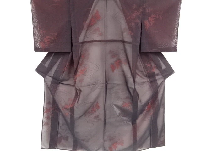 84370# Japanese Kimono / Antique Kimono For Summer / Woven Tree
